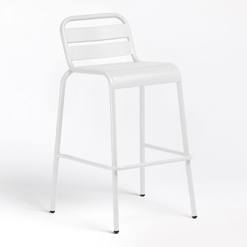 Lot De 2 Tabourets Hauts Janti 75 Cm Empilables Blanc