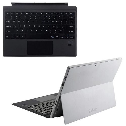Clavier Bluetooth avec charge magnétique et étui en cuir en microfibre pour Microsoft Surface Pro 3/4/5/6