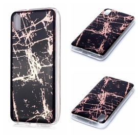 Coque Xiaomi Redmi 7a Tpu - Motif Marbré De Placage Souple,Or Noir Or