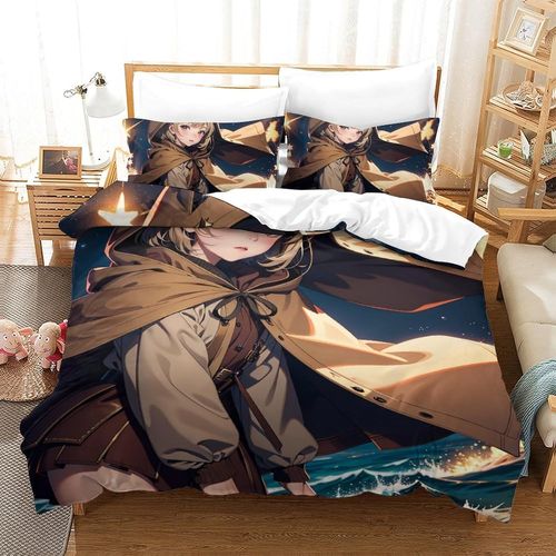 Anime Girls Housse De Couette 3d Ensemble De Literie Imprim¨¦ Housses De Couette Housse De Couette En Microfibre Avec Taies D'oreiller Pi¨¨Ces Adc Pour Enfants Et Adultes