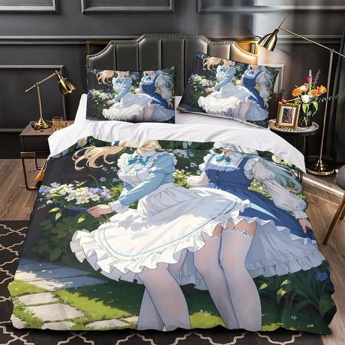 Parure De Lit Imprim¨¦E Fille Mignonne Collants 3d Avec Housse De Couette Et Taies D'oreiller Pour Enfants Et Adultes En Microfibre 3 Pieces