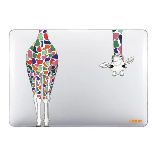 Coque de protection MacBook Air 13,3"" - ENKAY Hat-Prince Vert Motif Feuille & Girafe Motif Girafe