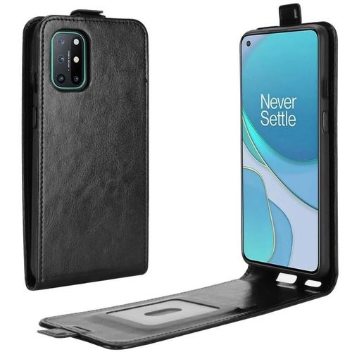 Oneplus 8t Leather Flip Case - Fentes Pour Cartes Et Cadre Photo,Noir 8t,Noir