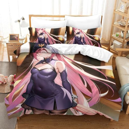 Anime Girl Parure De Lit Housse De Couette 3d Housse De Couette Imprim¨¦E Housses De Couette Avec Taies D'oreiller Microfibre Pour Enfants Et Adultes 3 Pieces