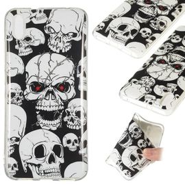 Coque Souple En Tpu Noctilucent Pour Xiaomi Redmi 7a - Red-Eyed Ghosthead Design Red-Eyed Ghosthead