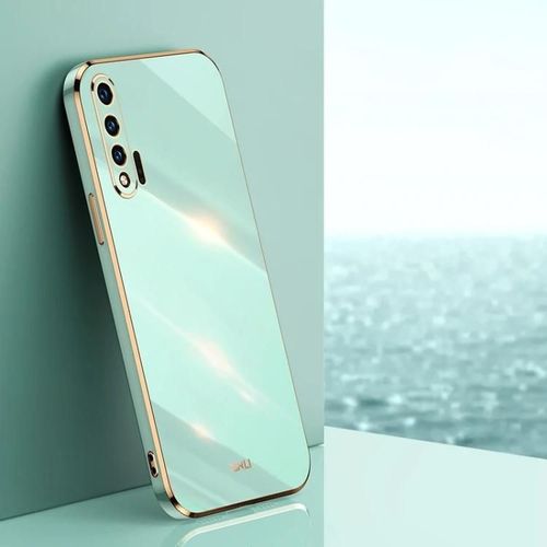 Coque Antichoc Huawei Nova 6 5g Tpu - Placage 6d Bord Or,Vert Menthe Vert Menthe