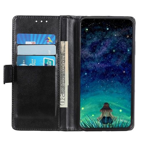 Étui En Cuir Nokia 8 V 5g Uw - Portefeuille À Rabat Avec Fentes Pour Cartes,Noir Noir