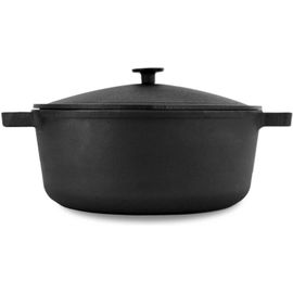 Lbgwp60-Casserole En Fonte De 6 L Diamètre : 28 Cm Pour Cuisson Du Pain Avec Couvercle En Fonte Convient Pour Barbecue À Gaz, Four, Foyer Et Tous Types De Plaques De Cuisson Dont Induction