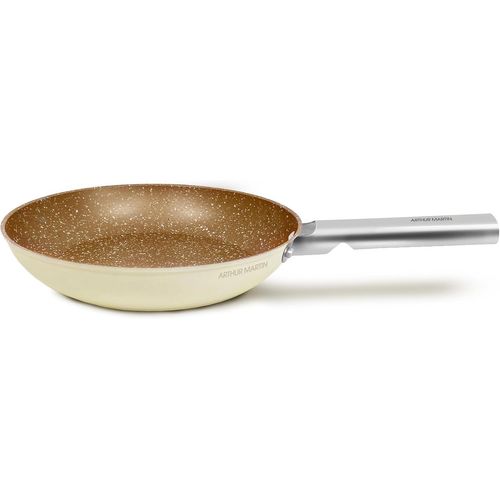 Lbgwp60-Poêle 28 Cm Grand Chef, Aluminium Forgé, Revêtement Anti Adhérent, Poignées Et Anses En Acier Rivet, Tous Feux Dont Induction, Compatible Lave Vaisselle, Crème