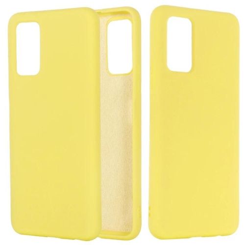 Coque Samsung Galaxy Note20 5g - Silicone Liquide Antichoc,Jaune Jaune