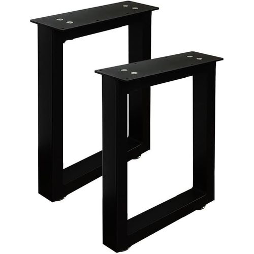 wagner-Jahof Pieds de Table Rectangulaires Hauteur 40cm,Lot de 2 Pieds de Réglables en Acier,Pieds de Meuble Noirs en Métal pour Table Basse,Banc,Canapé(30x40cm)