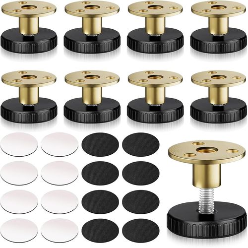 Wagner-8 Pièces Pied Reglable,Rehausseur Meuble En Hauteur De 33 À 40mm Pieds De Réglage Avec Coussinets D'amortissement Pour Cuisine Armoire Pieds De Lit Canapés Tables