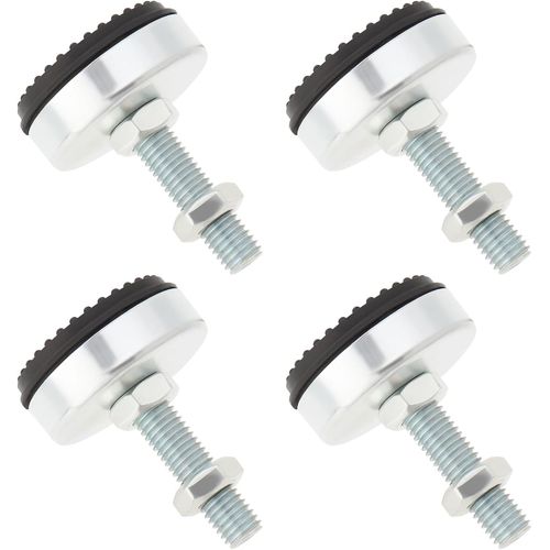 Wagner-Emsea Lot De 4pcs Pieds De Nivellement Réglables Filetage M12 En Acier Au Carbone Galvanisé Pieds Robustes Pour Meubles Machines Étagères Équipement Industriel