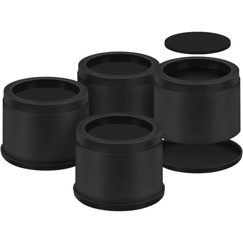 Wagner-Rehausseur Pieds De Lit Rehausseurs De Meuble Augmenter Hauteur Réglable De 7,9cm Ou 15,6cm Ou(4 Pac,Noir)