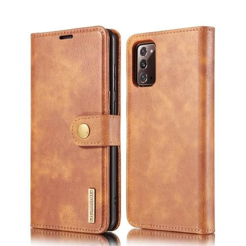 Étui En Cuir Samsung Galaxy Note20 - Portefeuille À Rabat Magnétique Amovible Avec Fentes Pour Cartes Et Support - Sunsky Brown Brown