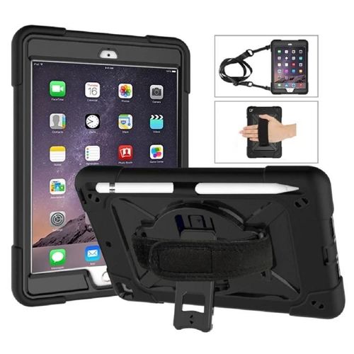 Coque Ipad Mini 3 - Couleur Contrastée Silicone & Pc Avec Support Noir
