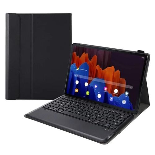 Etui Clavier Bluetooth - Cuir Détachable Ultrafin Pour Samsung Galaxy Tab S7 Fe / S7+ - Noir Noir