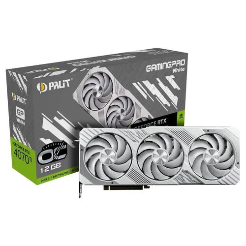 PALIT GeForce RTX 4070 Ti GamingPro White OC, 12GB GDDR6X, Carte graphique PCI-Express