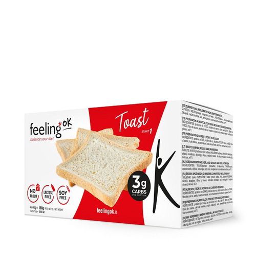 Toasts Grillés Protéinés (4x40g)|Nature|Pains Protéinés|Feeling Ok 