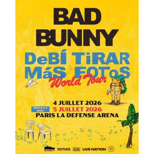 Palces Vip Bad Bunny Pour Le 5 Juillet À Paris