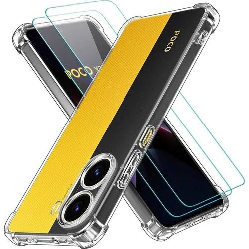 Coque Pour Xiaomi Poco X7 Pro 5g + X2 Verres Trempé - Etui Housse Transparent Vitre Protection Ecran Verre Trempé