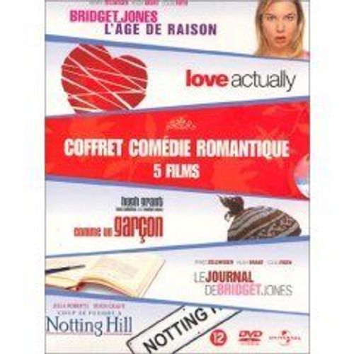 Coffret Comédie Romantique 5 Dvd : Le Journal De Bridget Jones / Bridget Jones : L'âge De Raison / Love Actually / Comme Un Garçon / Coup De Foudre À Notting Hill