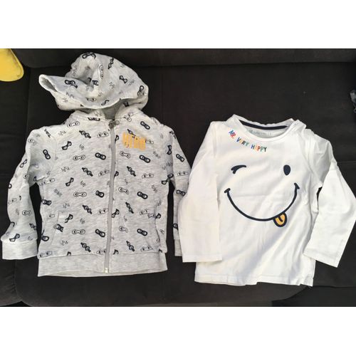 Veste + Tee-Shirt Manches Longues Taille 3 Ans