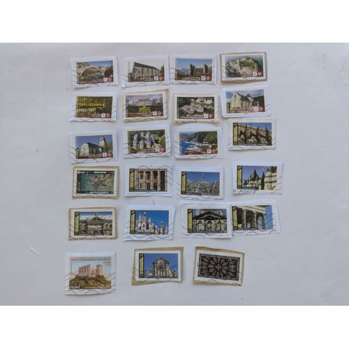 Lot De Timbres Oblitérés Lieux Et Monuments Français