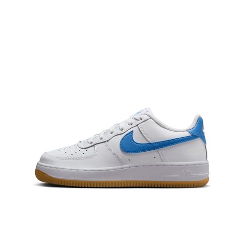 Chaussure Nike Air Force 1 Pour Ado Blanc/gum Light Brown/blue Beyond Fv5948115