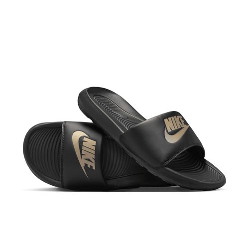 Claquette Nike Victori One Pour Homme Noir/noir/metallic Gold Cn9675006