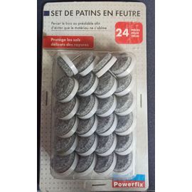set de 24 patins en feutre à clouer - diamètre : 25mm