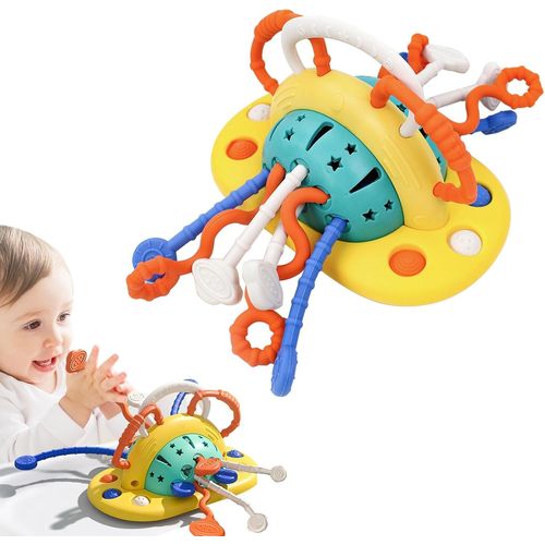 Montessori Jouets pour bébé en silicone à ventouse pour chaise haute Jouets sensoriels pour enfants de 18 mois et plus