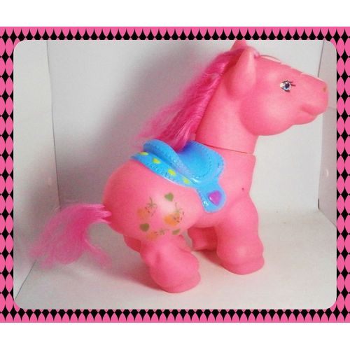 Jouet poney rose - hauteur 26cm