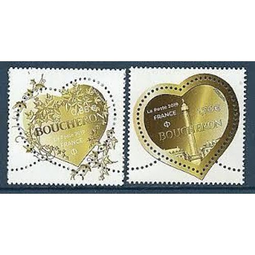 Saint Valentin : Coeurs Boucheron (Lierre Et Monnaie) La Paire Année 2019 N° 5292 5293 Yvert Et Tellier Luxe