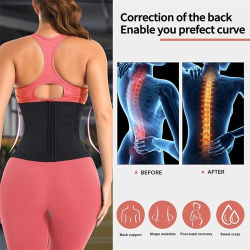 Ceinture De Sudation Femme Et Homme - Aqsacokiya - Abdominale Gaine Amincissante Ventre Plat Waist Trainer Sport (Noir, Xl)