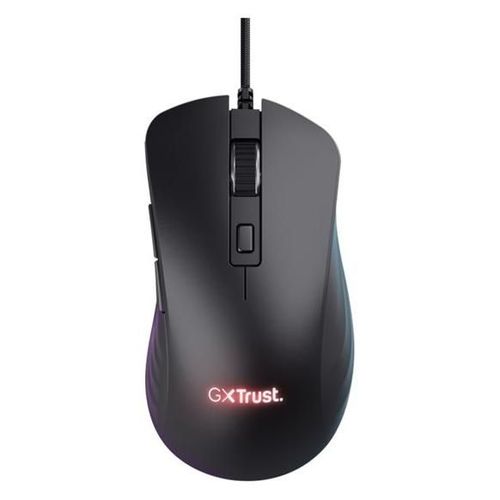 Trust GXT 924 YBAR+ - Souris - pour droitiers - optique - 6 boutons - filaire - USB - noir