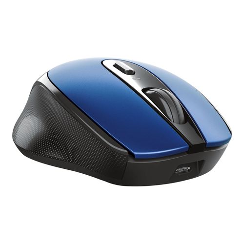 Trust Zaya - Souris - rechargeable - droitiers et gauchers - optique - 4 boutons - sans fil - 2.4 GHz - récepteur sans fil USB - bleu