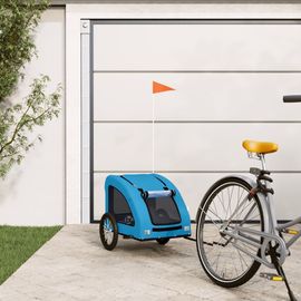 Vidaxl Remorque De Vélo Pour Animaux De Compagnie Bleu