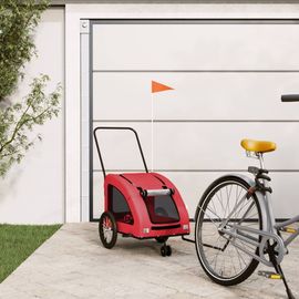 Vidaxl Remorque De Vélo Pour Animaux De Compagnie Rouge
