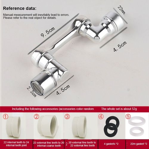 Tête de Pulvérisation à Rotation Universelle à 1080 °, Extension F/05, Moteurs d'Aérateur, Buse, Robinet de Cuisine, Bras de Robot de Lavabo