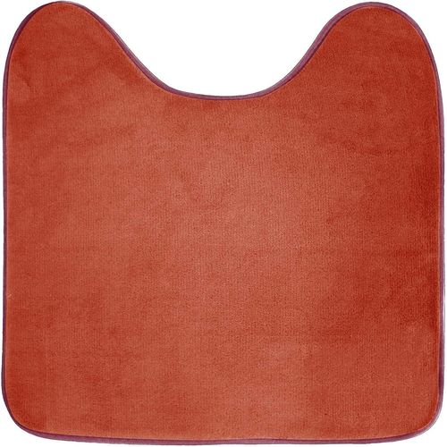 SHIBA-, Tapis Contour WC (45 x 45 cm) Vitamine Terracotta, Microfibre[1157]