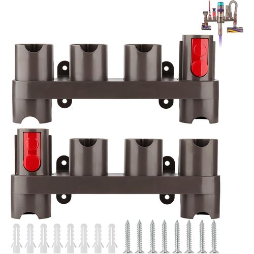 Support D'Accessoires Pour Accessoires D'Aspirateur Dyson Gen5 V15 V12 V7 V8 V10 V11 Sv10 Sv11, Support Accessoire Dyson (10 Prises De Rangement, Paquet De 2)[Aspirateur60]