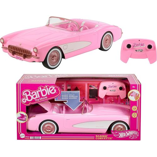 Hamiltion-Voiture Télécommandée, Barbie Le Film-Voiture Corvette Radiocommandée À Piles Tirée Du Modèle Réel Stingray 1956, En Métal, À Collectionner, Jouet Enfant, Ados Et Adultes, Hpw40