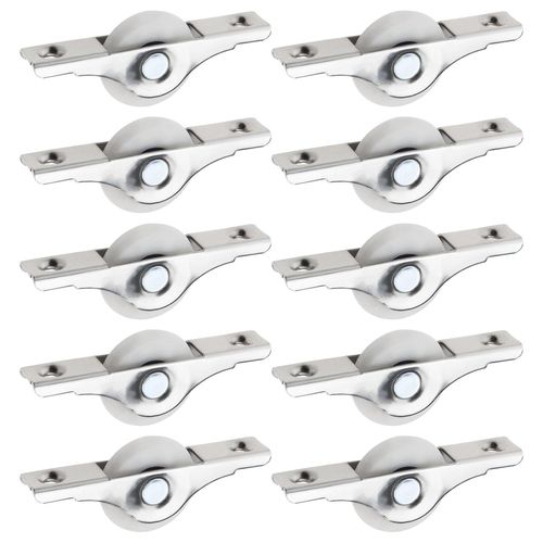 Hamiltion-Lot De 20 Petites Roulettes De 25 Mm En Nylon Avec Plaque Supérieure En Métal-Roues Rigides Fixes Non Pivotantes Pour Meubles, Tiroirs, Chariots, Bagages, Chaise, Boîte À Outils