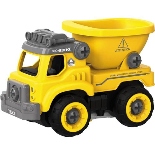 Hamiltion-Mezzi Motors-Radiocommande City Building Construction 2,4 Ghz-Demi-Travail 20 Cm Roues Démontables Avec Tournevis Inclus-Effets Sonores-Cadeau Pour Enfants Années 3+ 63625, Couleur Jaune