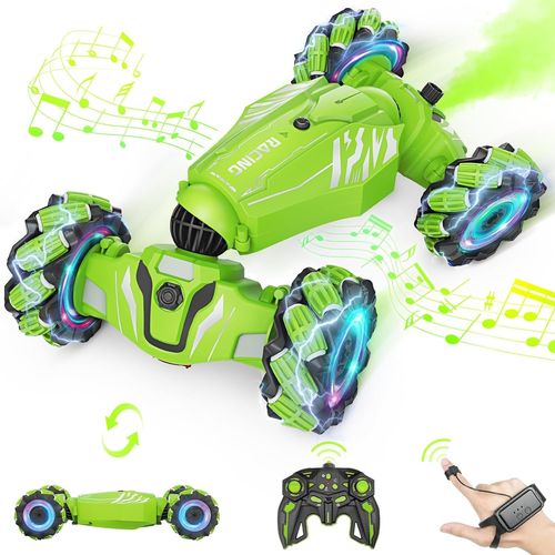 Hamiltion-Voiture Télécommandée Enfant, 4Wd Voiture Télécommandée La Main, 2,4Ghz Rc Car Drift, Rotation À 360°, Avec Lumière,Musique,Pulvérisation, Cadeau Noël Pour Garçons Filles 6 7 8 9 10 12 Ans,
