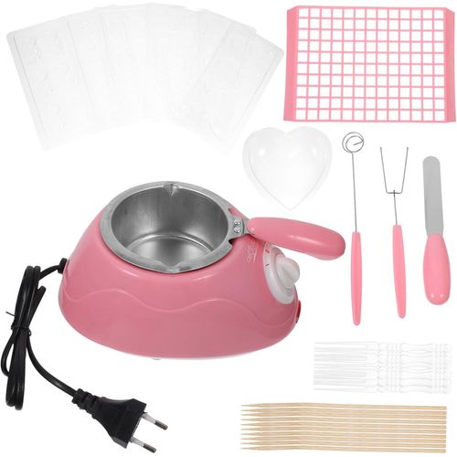 Hamiltion-Fondoir À Chocolat Électrique Chocolatiere Electrique Chocolatière Électrique Kit De Fonte De Chocolat Appareil À Fondue Au Chocolat Machine À Chocolat Suite Rose