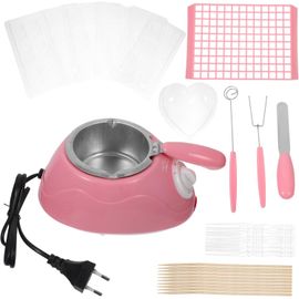 Hamiltion-Fondoir À Chocolat Électrique Chocolatiere Electrique Chocolatière Électrique Kit De Fonte De Chocolat Appareil À Fondue Au Chocolat Machine À Chocolat Suite Rose