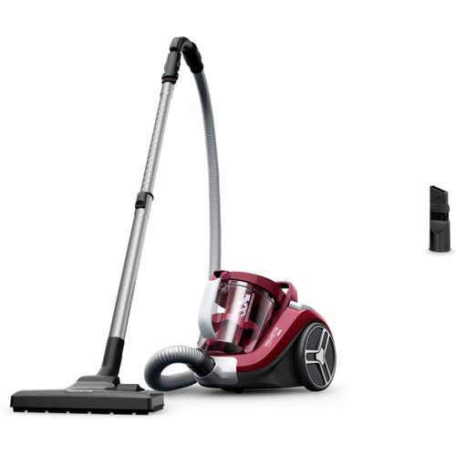 Hamiltion-Compact Power Xxl Aspirateur Sans Sac, Moteur Basse Consommation De 900 W Max, Haut Niveau De Filtration, Bac À Poussière Xxl 2,5 L, Compact Ro4B23Ea, Bordeaux