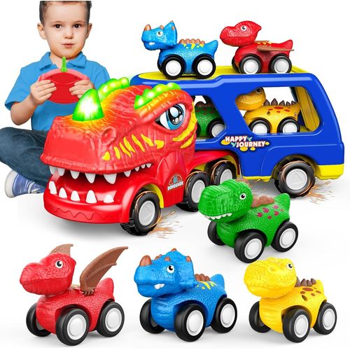 Hamiltion-Voiture Télécommandée Enfant 1 2 3 4 5 6 Ans, Dinosaure Jouet Garcon 1-6 Ans Camion Transporteur Voiture Telecommandé Enfant Cadeau Garcon 1-6 Ans Voiture Teleguidee Enfant Voiture Rc Car